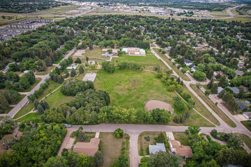 Aerial of the Montgomery Place Neighborhood in Saskatoon