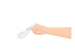 Spoon on a white background.