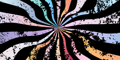 sunburst colorful abstract background with various lines,  swirl colorful background with distressed grunge effect, abstract background for painting, cover, wallpaper and design.