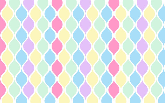 Pastel ogee abstract background.Colorful wavy curve isolated on white background.Vector illustration texture wallpaper.
