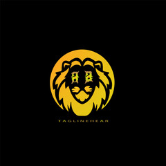  creative lion logo, lion head logo. lion letter logo, lion golden logo with gradent colour. animal logo.