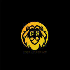  creative lion logo, lion head logo. lion letter logo, lion golden logo with gradent colour. animal logo.