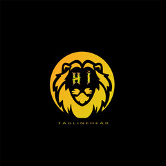  creative lion logo, lion head logo. lion letter logo, lion golden logo with gradent colour. animal logo.