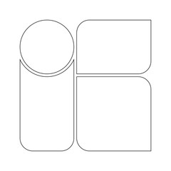 Abstract template frame collage board art bauhaus line for text. Contemporary design for social media, flyers, invitations, cards, posters, interior decor. Minimalist geometric shapes vector