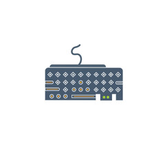 Keyboard icon flat style technology design template. Vector symbol can be use for mobile device, computer.
