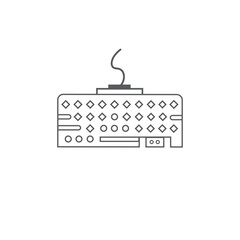 Keyboard icon flat style technology design. Vector template can be use for mobile, computer.