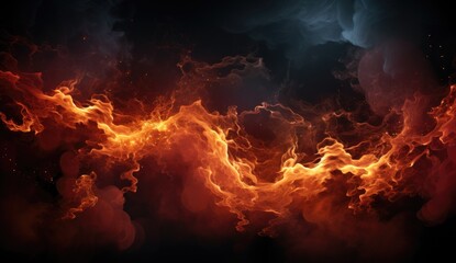 Fototapeta na wymiar fire effet background design with smoke effects, lighting, spark, blast,