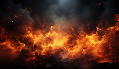 Fototapeta na wymiar fire effet background design with smoke effects, lighting, spark, blast,
