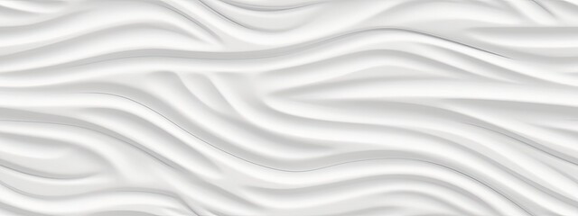 Seamless elegant subtle white embossed porcelain background texture. Abstract monochrome light grey minimalist organic wavy stripes, luxury agate pattern
