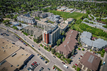 Aerial of the Nutana Suburban Centre Neighborhood in Saskatoon