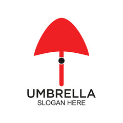 Umbrella logo design simple concept Premium Vector