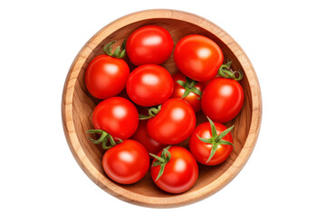 tomatoes in a bowl isolated
