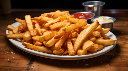 Beautiful tasty french fries illustration