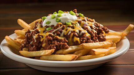 Beautiful tasty french fries illustration