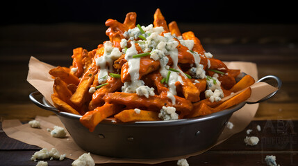 Beautiful tasty french fries illustration