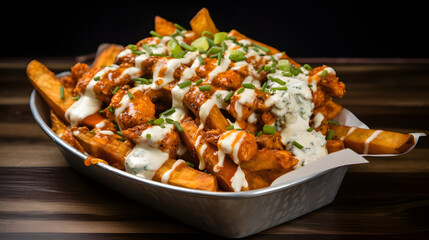 Beautiful tasty french fries illustration