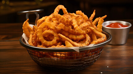 Beautiful tasty french fries illustration