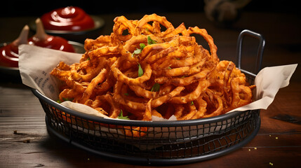 Beautiful tasty french fries illustration