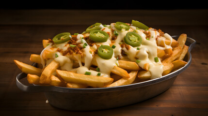 Beautiful tasty french fries illustration