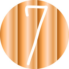 Ball with number 7 gradient advent calendar.