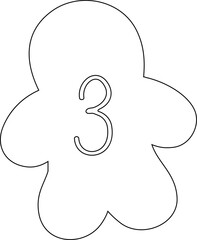  Advent calendar 3 gingerbread man doodle.