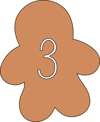 Advent calendar 3 gingerbread man.
