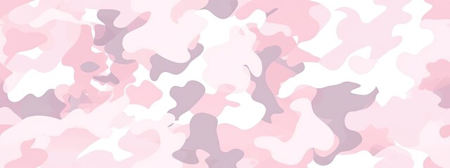 Seamless rough pastel pink white camouflage fabric pattern. Cute contemporary abstract paintball camo background texture. Girl's clothing, baby shower, nursery wallpaper design