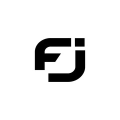 fj logo design  - obrazy, fototapety, plakaty