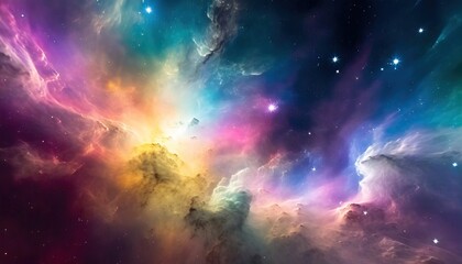 Space of night sky with cloud and stars.