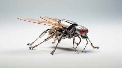 Eine Roboter Fliege, Moskito vor hellem Hintergund.