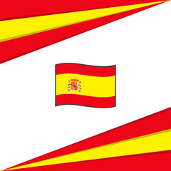 Spain Flag Abstract Background Design Template. Spain Independence Day Banner Social Media Post. Spain Design