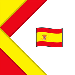 Spain Flag Abstract Background Design Template. Spain Independence Day Banner Social Media Post. Spain Illustration