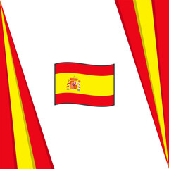 Spain Flag Abstract Background Design Template. Spain Independence Day Banner Social Media Post. Spain Flag