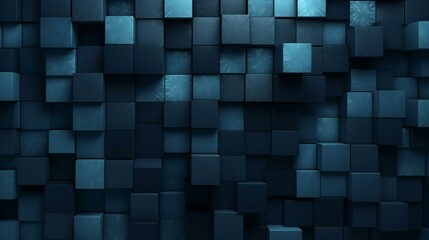 3d abstract blue background with cubes - obrazy, fototapety, plakaty