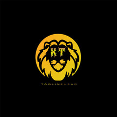  creative lion logo, lion head logo. lion letter logo, lion golden logo with gradent colour. animal logo.