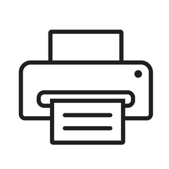 Printer icon on white background. Vector illustration.