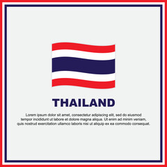 Thailand Flag Background Design Template. Thailand Independence Day Banner Social Media Post. Thailand Banner