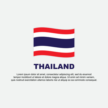 Thailand Flag Background Design Template. Thailand Independence Day Banner Social Media Post. Thailand Background