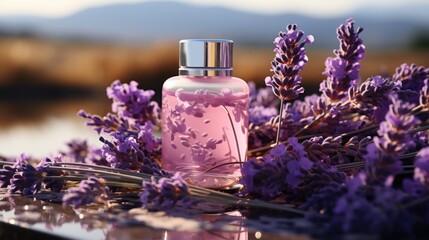 Obraz na płótnie Canvas lavender body lotion