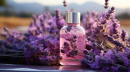 Obraz na płótnie Canvas lavender body lotion