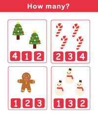 Counting Game for Preschool Children. Math Activities for Kids. Math activities for toddlers to practice early math concepts.