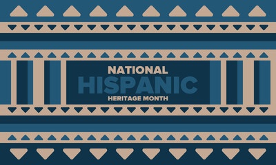 National Hispanic Heritage Month in September and October. Hispanic and Latino Americans culture. Celebrate annual in United States. Poster, card, banner and background. Vector illustration