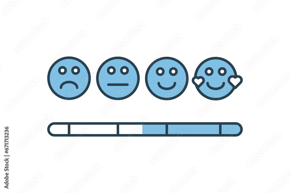 Poster satisfaction survey icon. icon related to feedback and review. suitable for web site, app, user inte
