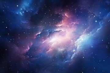 Mesmerizing cosmic nebula with stars and galaxies. Space exploration, astronomy, celestial wonders, deep space. - obrazy, fototapety, plakaty
