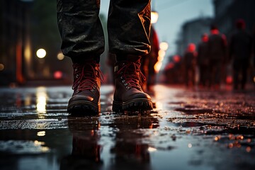 Silhouette of soldiers with American flag