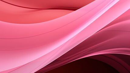 horizontal view of an abstract wallpaper background made of pink waves AI generated