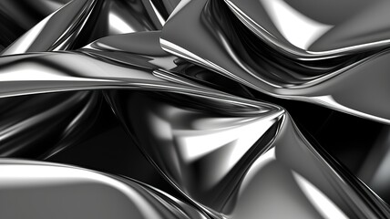 horizontal view of an illustration of silver lines as background AI generated - obrazy, fototapety, plakaty
