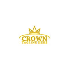 Crown Concept Logo Design Template Isolated on white background