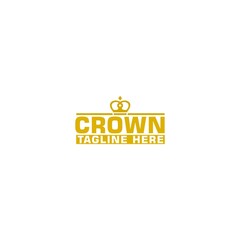 Crown Concept Logo Design Template Isolated on white background