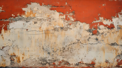 old wall background with paint peeling 